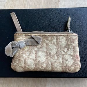 Dior canvas small zip pouch